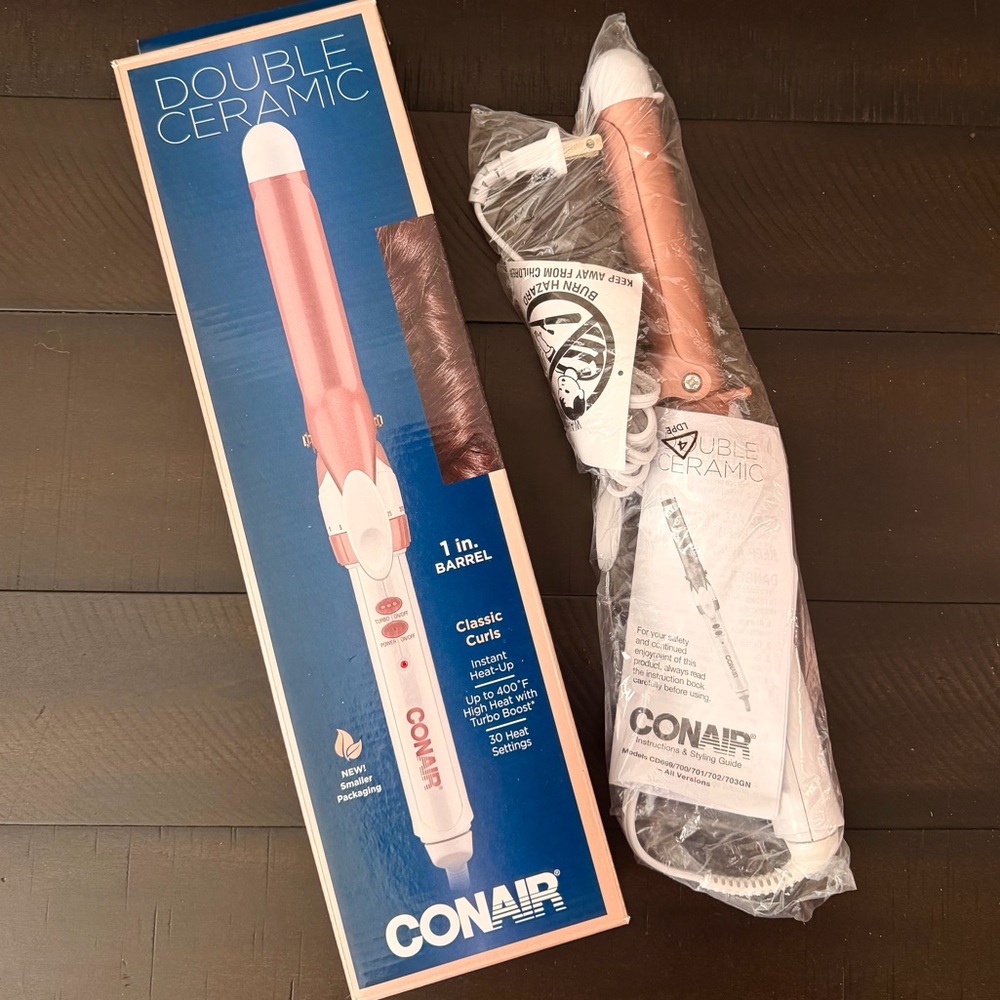 Conair Double Ceramic Curling Iron - Rose Gold